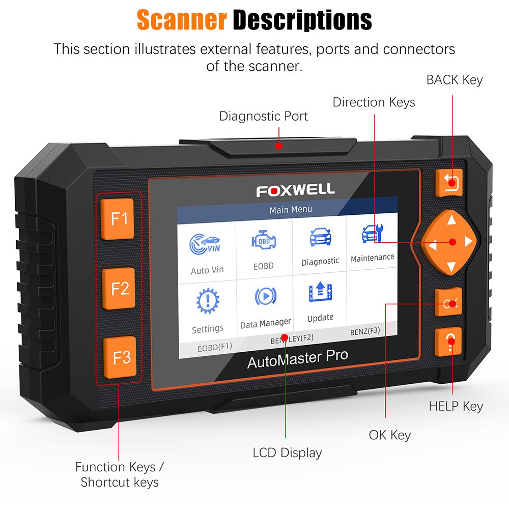 Escáneres foxwell nt634 OBD obd2
