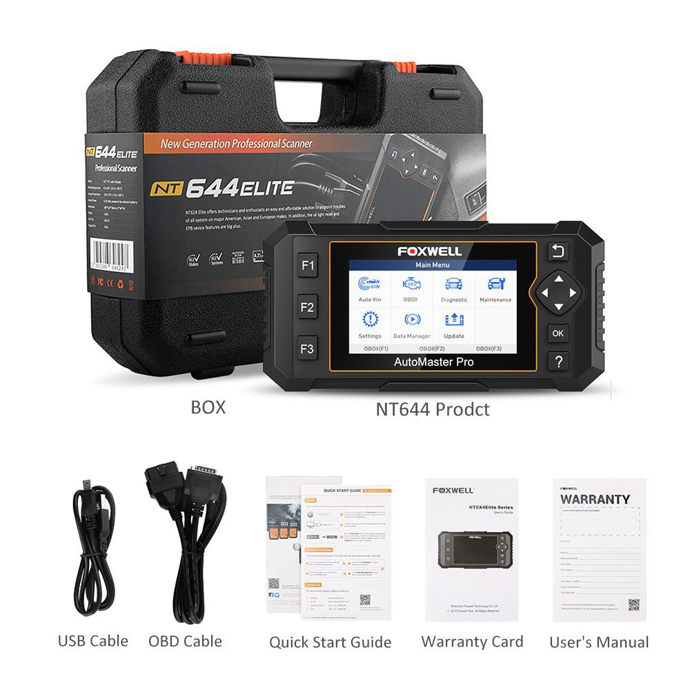 Foxwell nt644 elite todo el sistema OBD obd2 escáneres