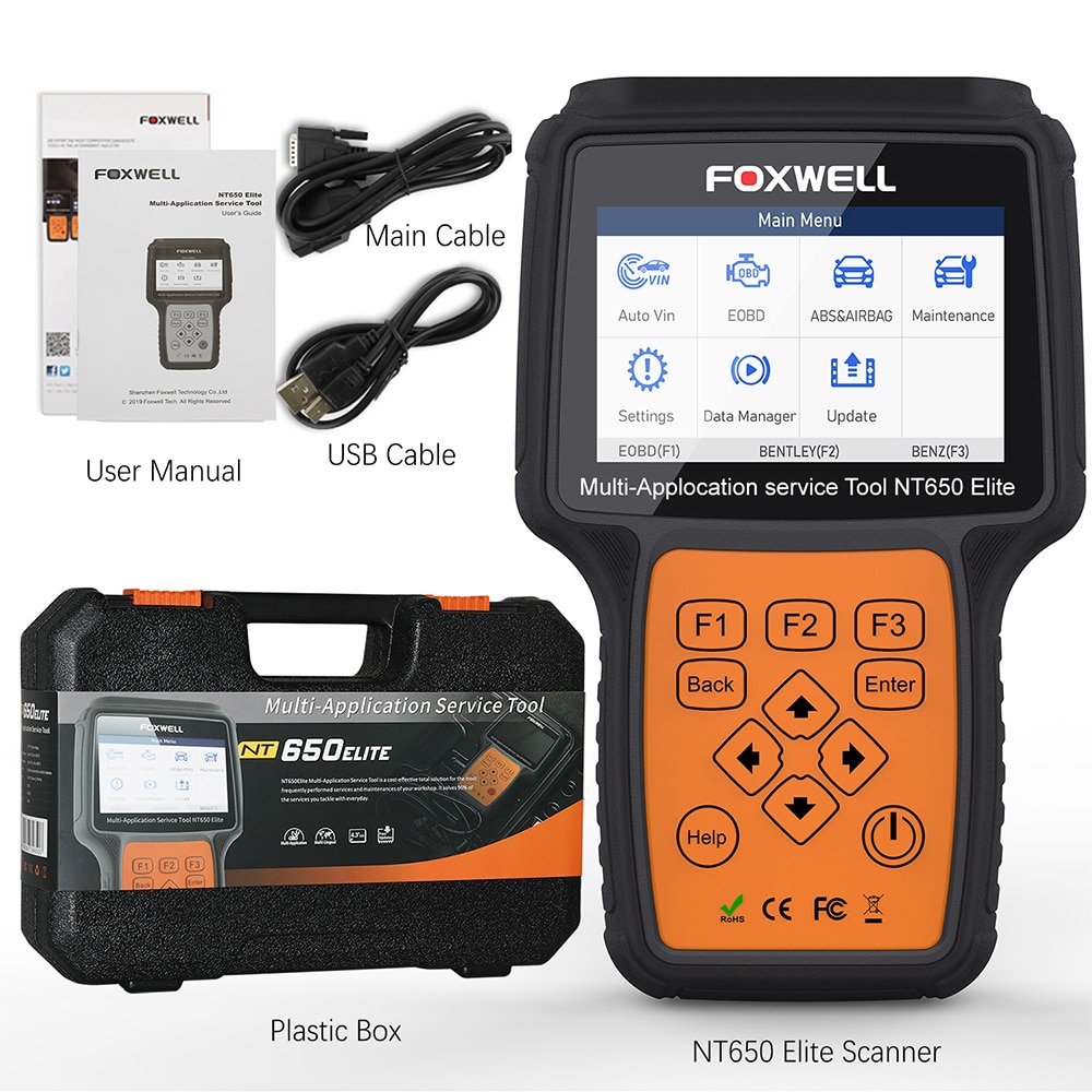 Herramienta de diagnóstico foxwell nt650 elite obd2 eobd