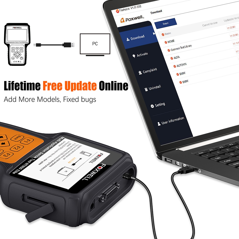 FOXWELL NT650 Elite OBD2 EOBD Diagnosewerkzeug