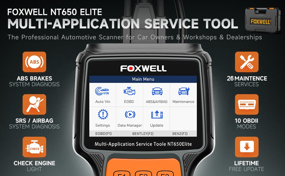 Foxwell nt650 elite obd2 escáneres automotrices