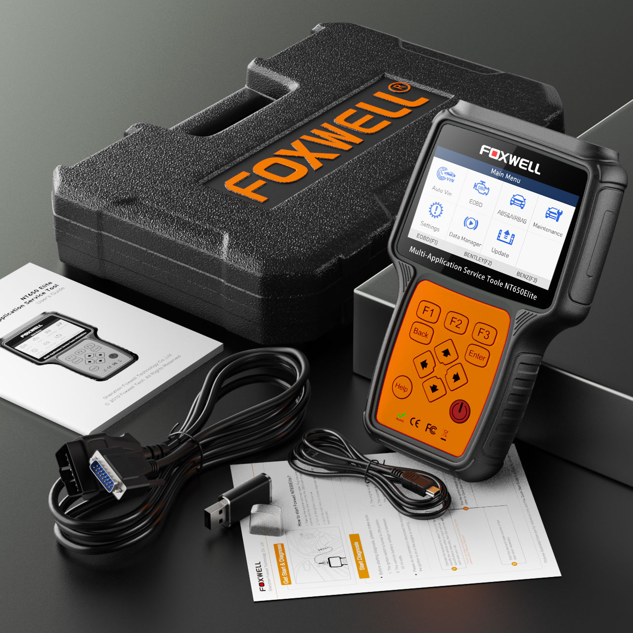 Foxwell nt650 elite obd2 escáneres automotrices