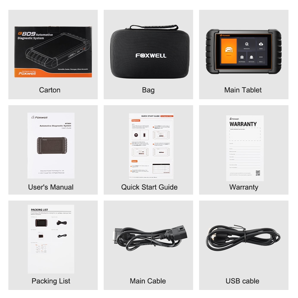 Escáneres foxwell nt809 obd2