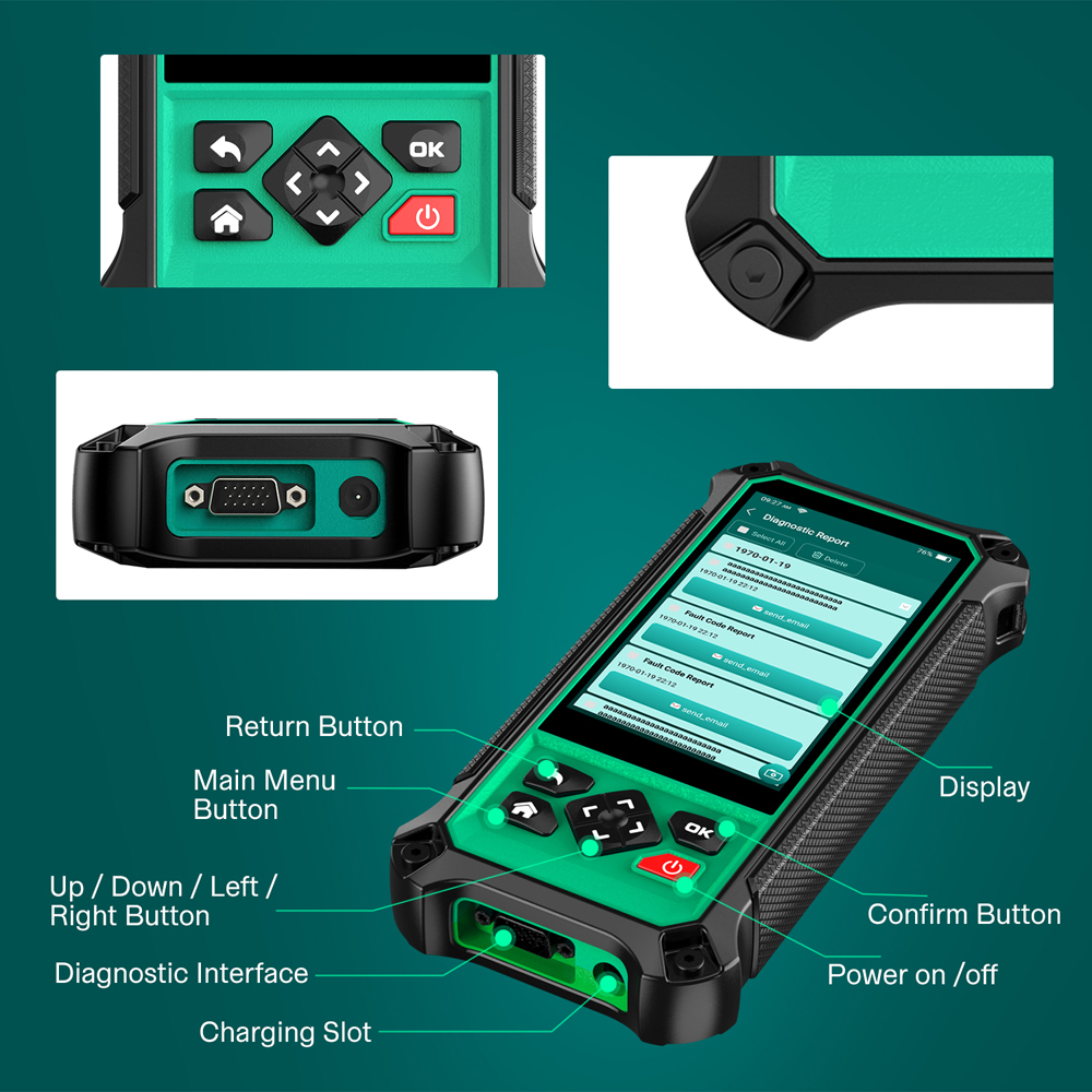 Nuevo chip hdt301 obd2 escáner de diagnóstico de camiones