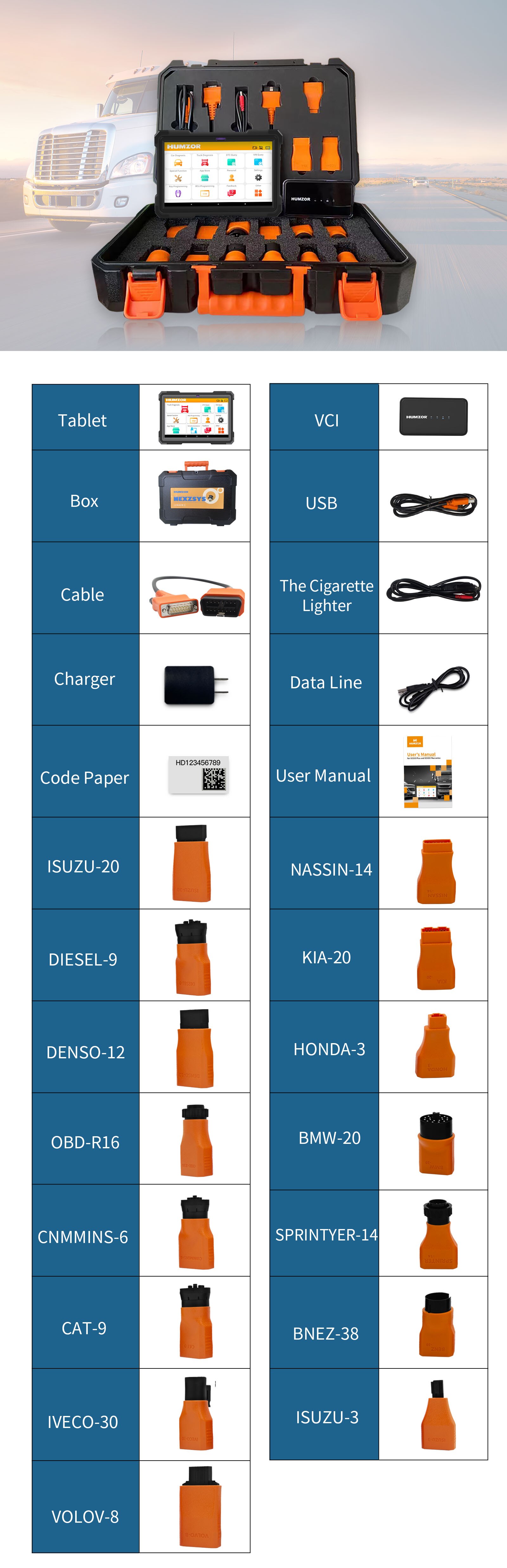 HUMZOR NS666S OBD2 Scanner Bluetooth Full Systems ABS Airbag DPF IMMO Oil Reset Car Diagnostic Tools