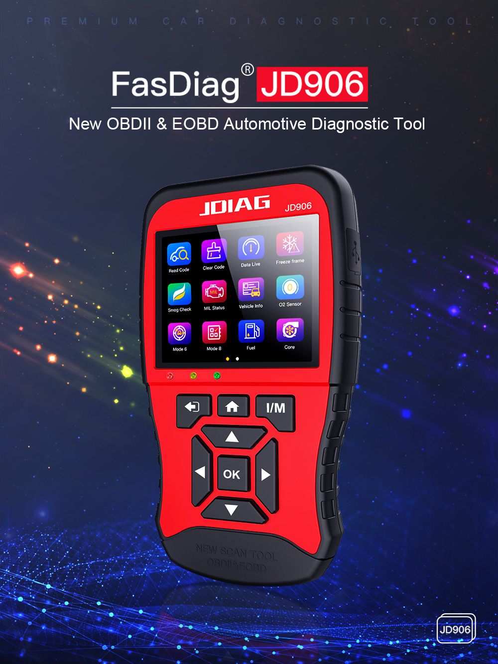 Original JDiag JD906 Auto Professional Code Reader 