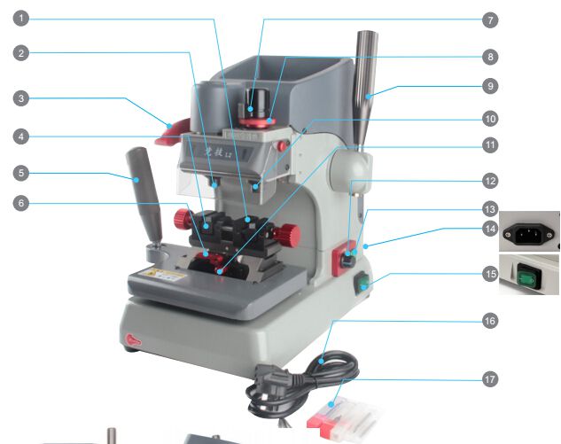 Máquina de corte de clave vertical Jingji L2 - 1