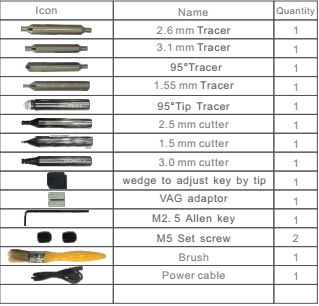 Máquina de corte de clave vertical Jingji L2 - 3