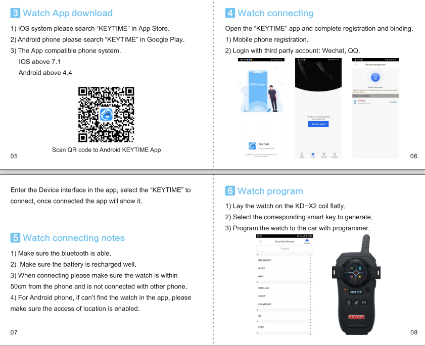 Original KEYDIY KD Smart Watch KD-SW02 Liquid Crystal