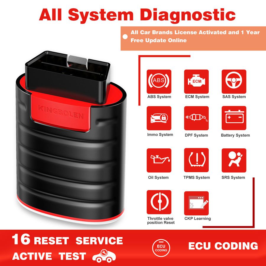 Kingbolen ediag herramienta de diagnóstico obd2 para todo el sistema