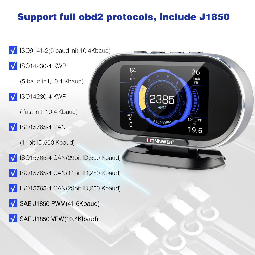 KONNWEI  KW206 OBD2 On-Board