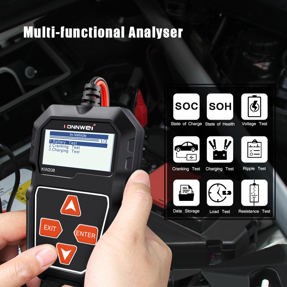 KONNWEI KW208 Car Battery Tester