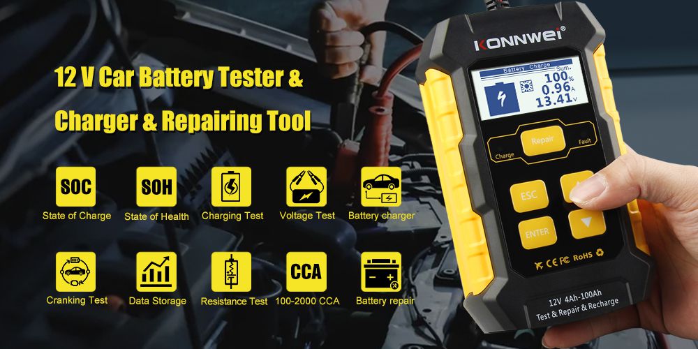 KONNWEI KW510 Full Automatic  12V Car Battery Tester