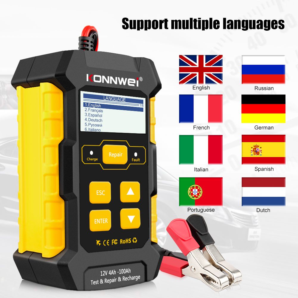 KONNWEI KW510 Full Automatic  12V Car Battery Tester