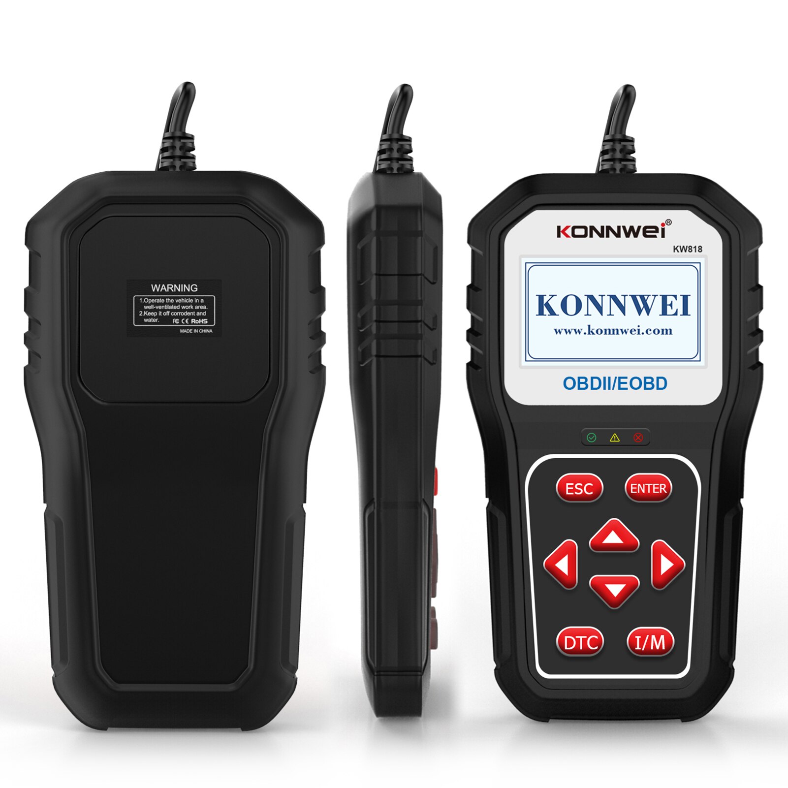 Konnwei kw818 obd2 herramienta de diagnóstico de vehículos de escaneo