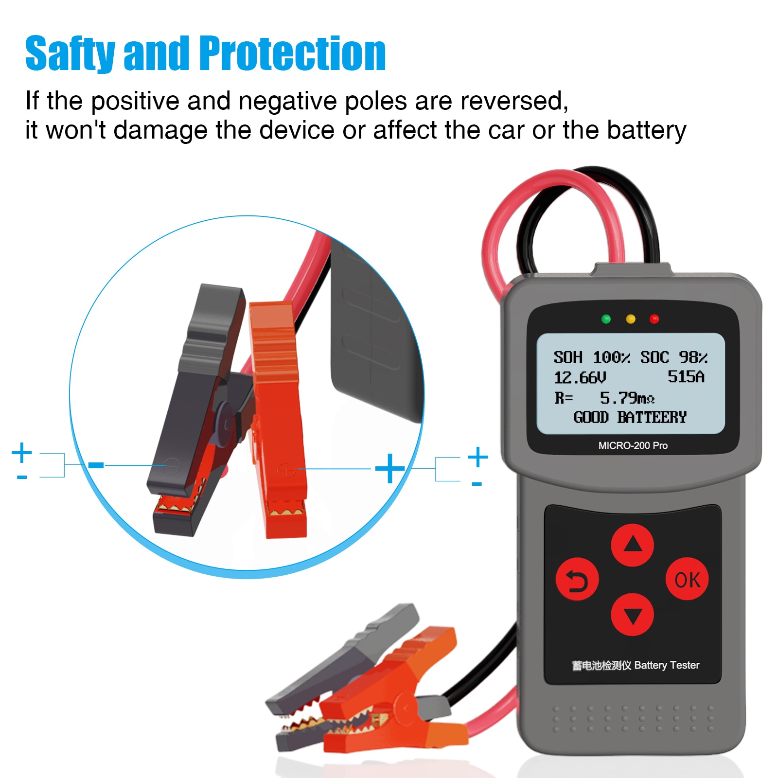 Probador de capacidad de batería lancol micro 200pro 12v