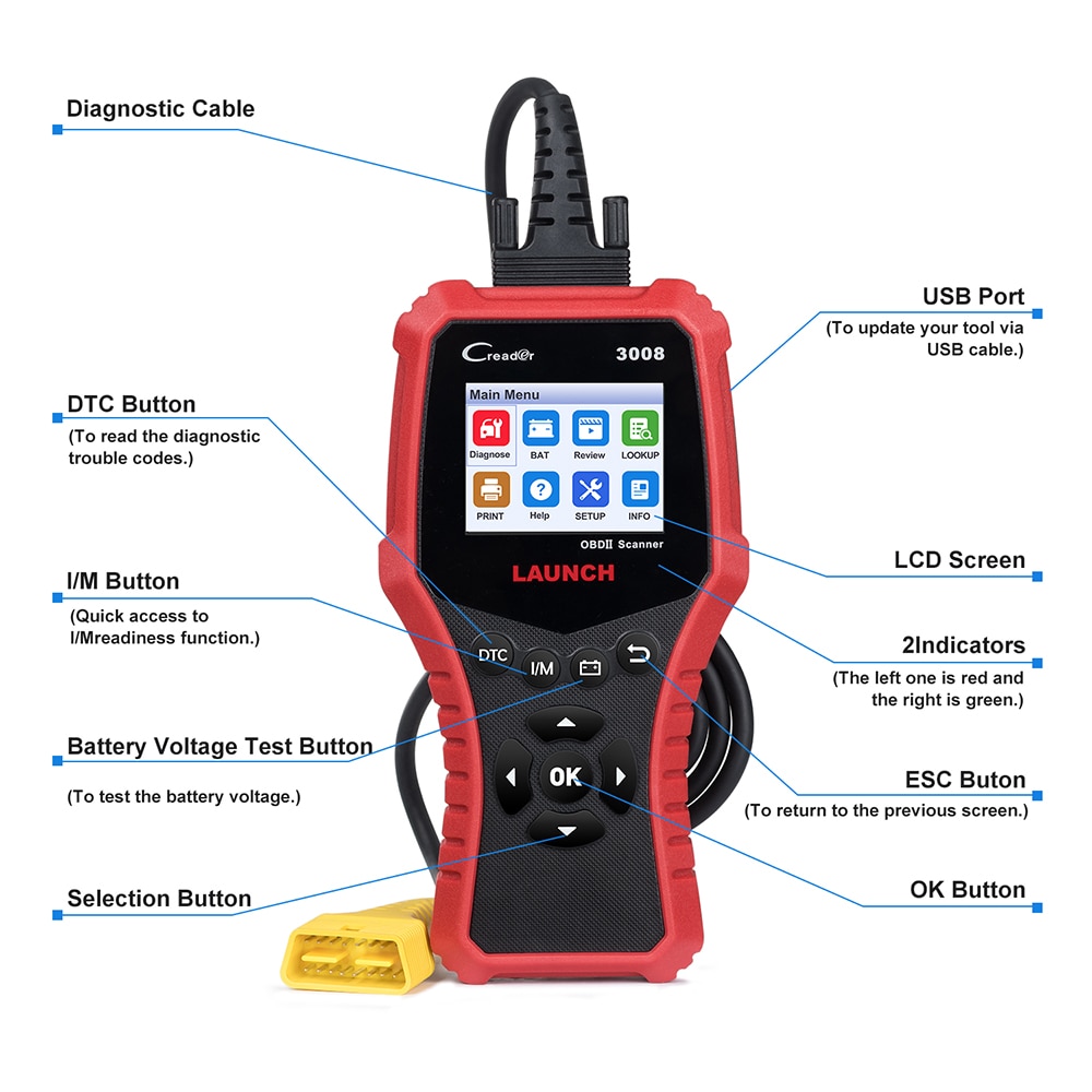 LAUNCH Creater 3008 Professional OBD2 Scanner