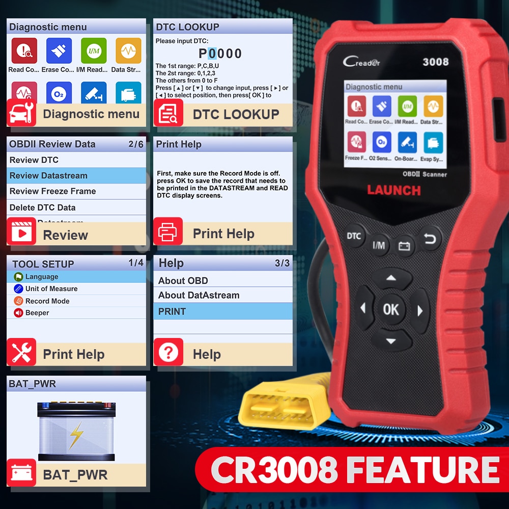 LAUNCH Creater 3008 Professional OBD2 Scanner