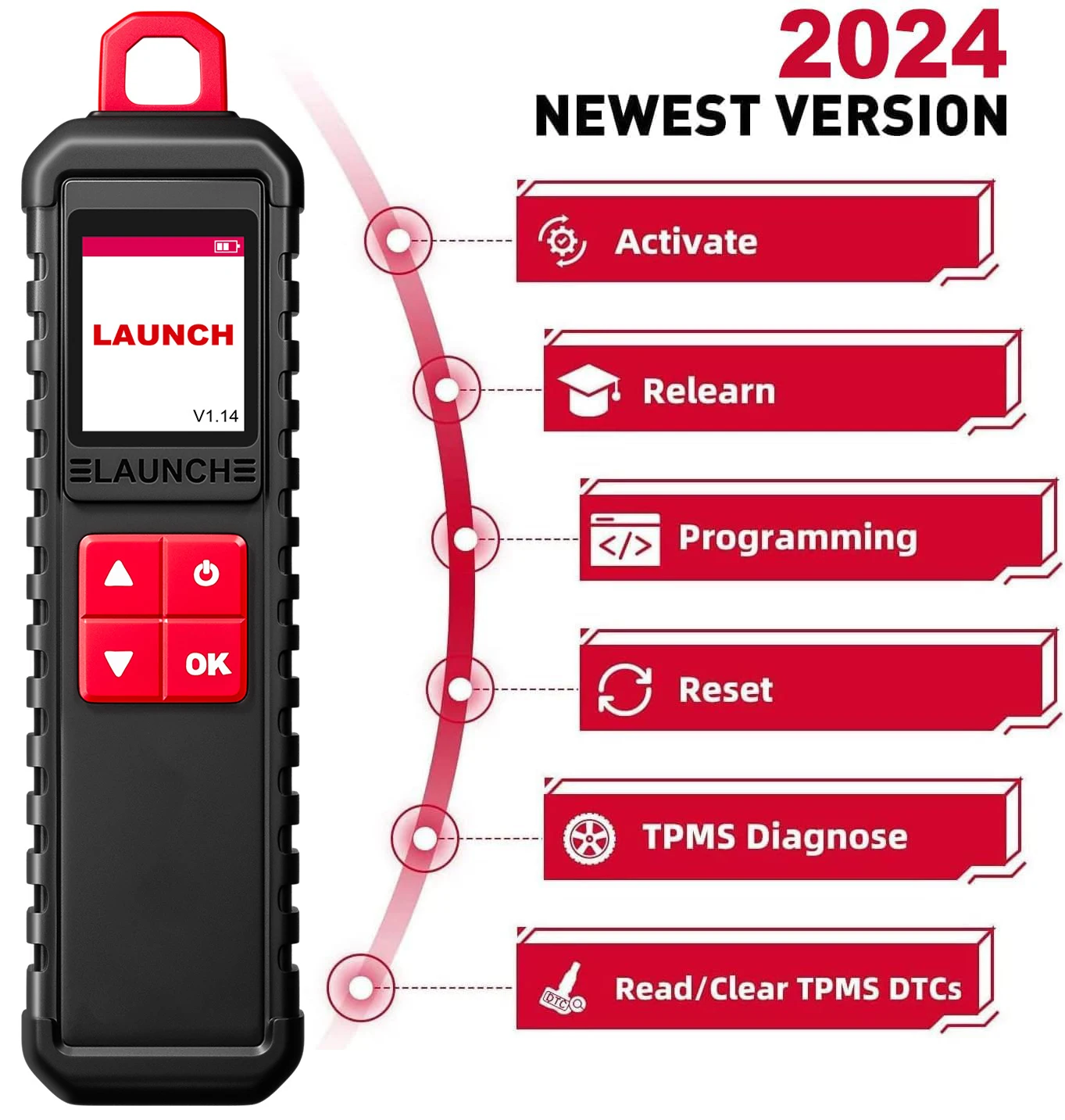 2025 출시 X431 I-TPMS 차 타이어 압력 진단 너무