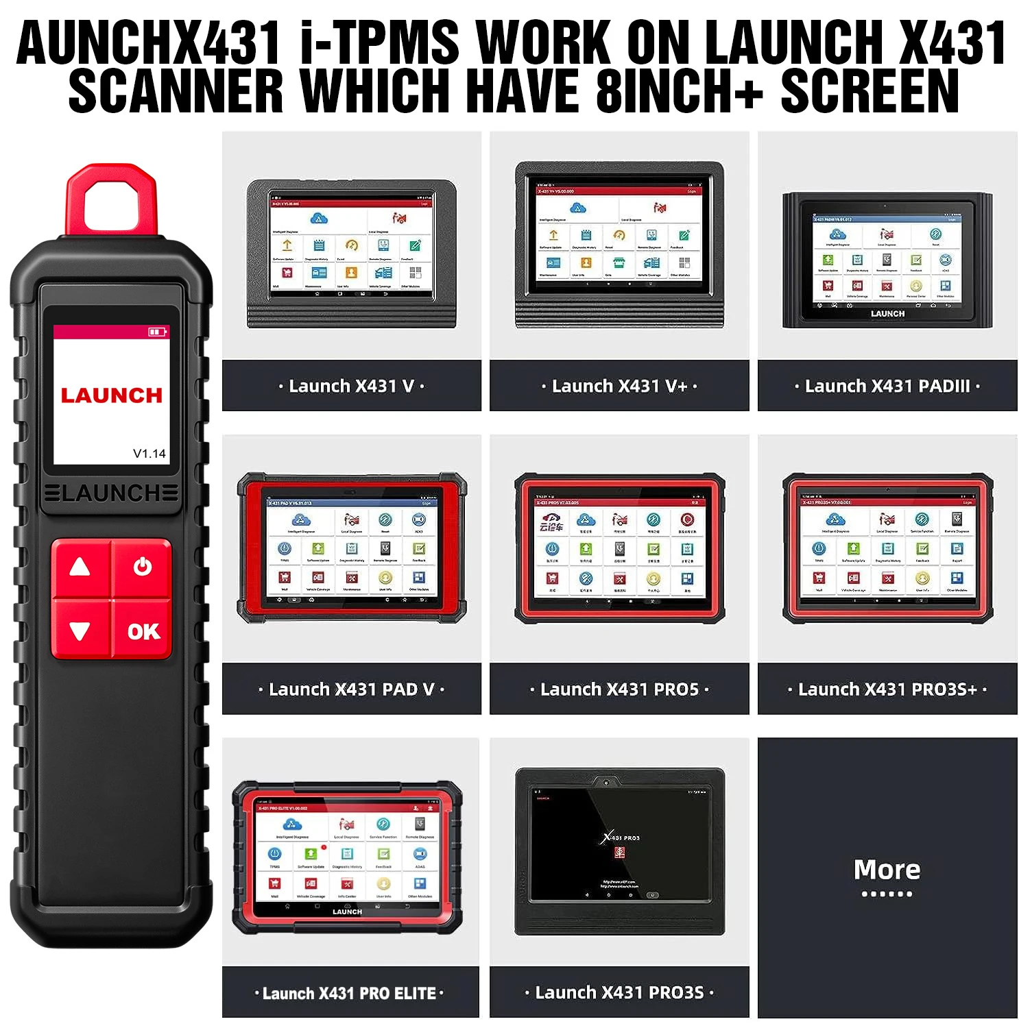 2025 출시 X431 I-TPMS 차 타이어 압력 진단 너무