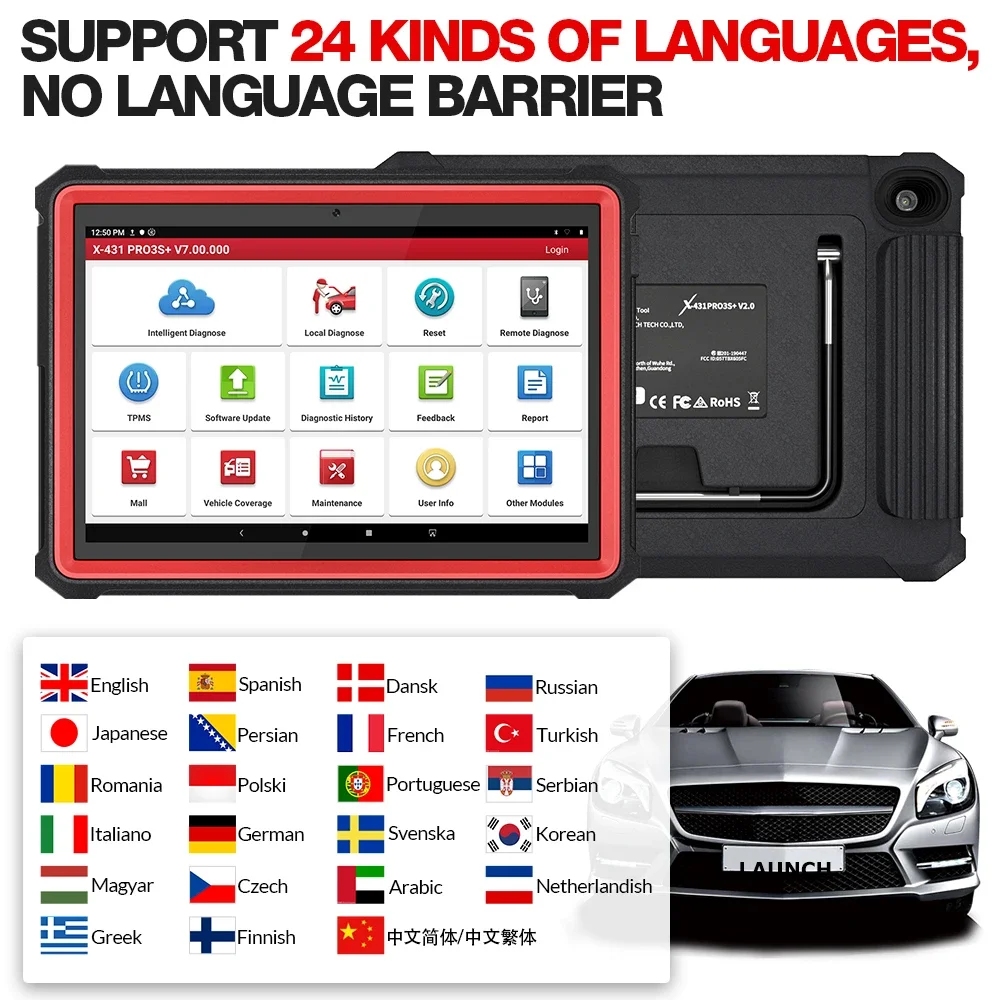 LAUNCH X431 pro3s+ OBD2 Tablet PC  Diagnostic Tool