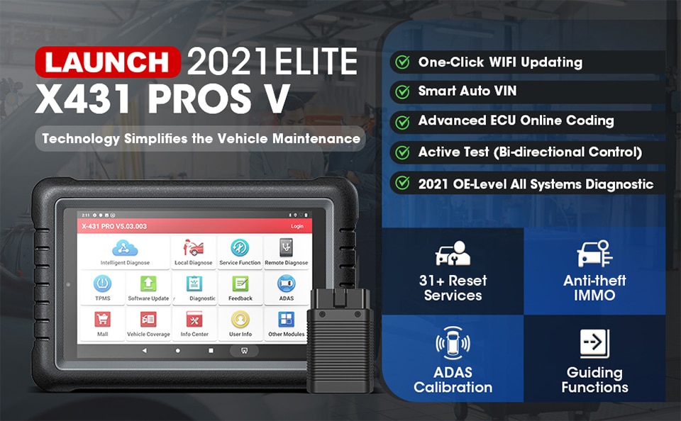 LAUNCH X431 PROS V Diagnostic Tool OBD2 Scanner