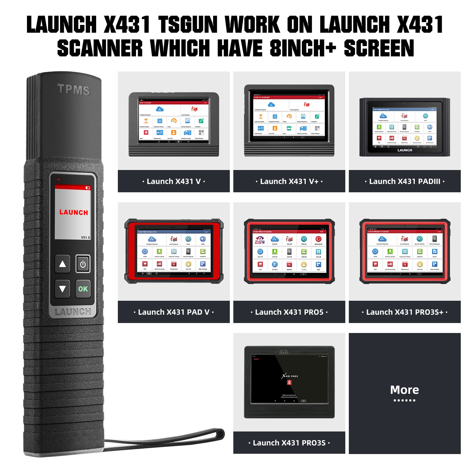 Launch X431 TSGUN TPMS Car Tire Pressure Detector 