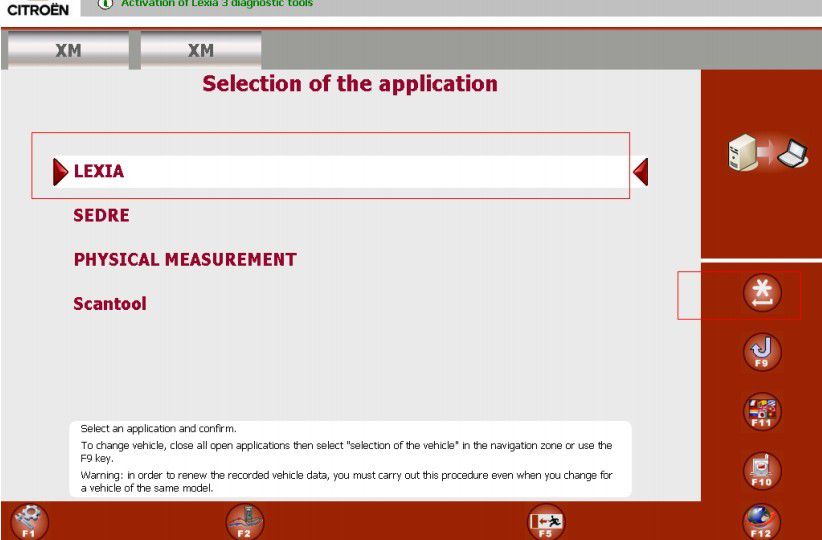 Lexia3 v47 Citroën / Peugeot Diagnosis pp2000 software screen 2