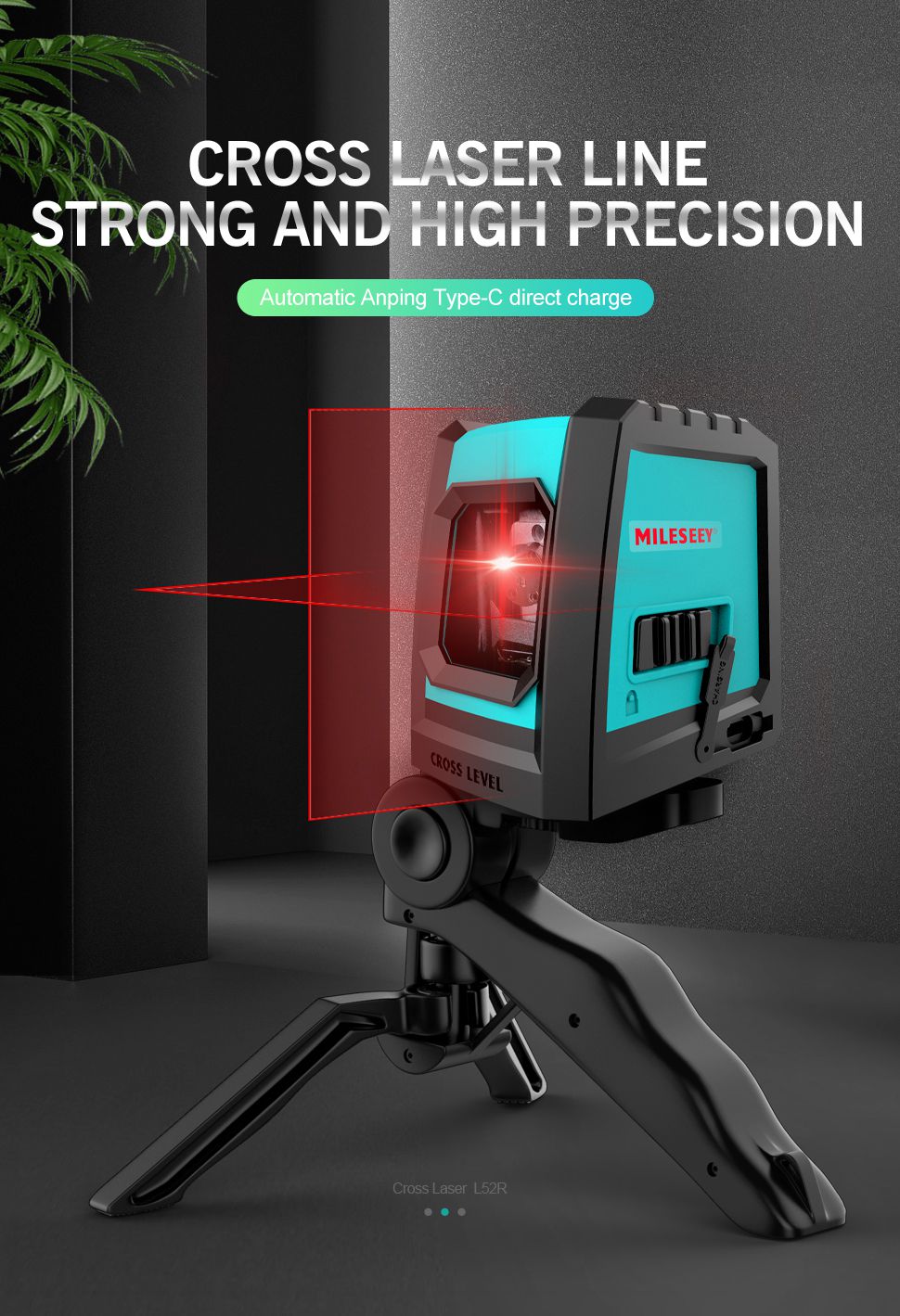 Mileseey Vertical & Horizontal 2 Lines Laser 