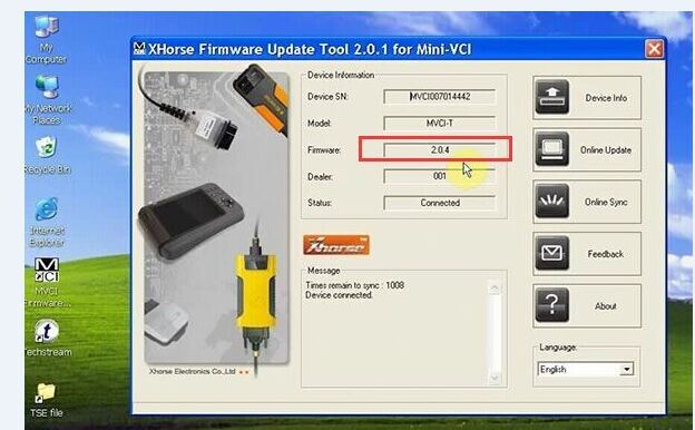 MINI VCI J2534 FOR TOYOTA TIS Techstream Firmware V2.0.4