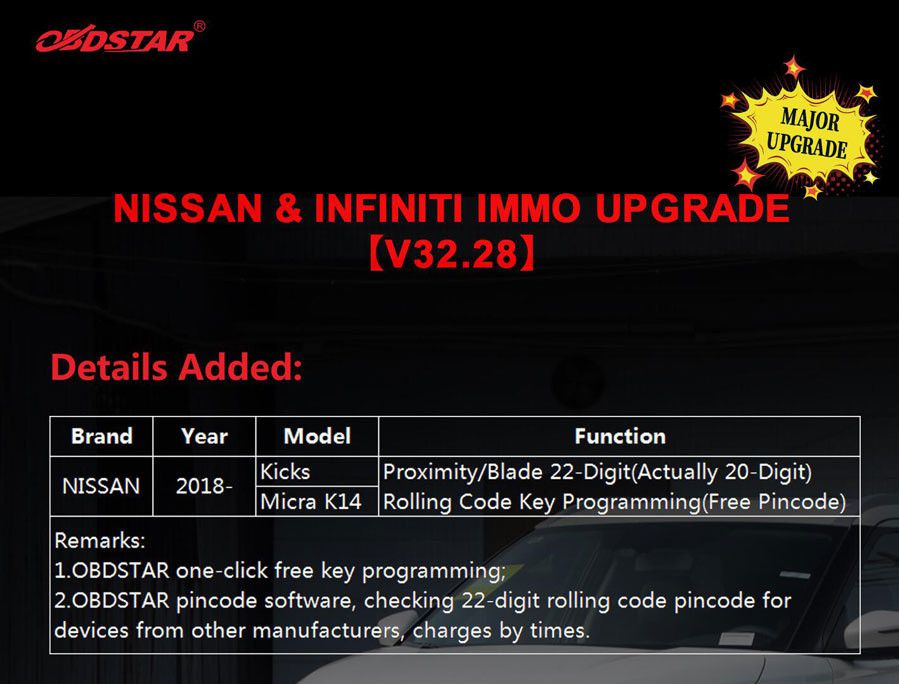 Obdstar X300 DP Plus y X300 pro 4 Nissan / Infiniti software v32.28