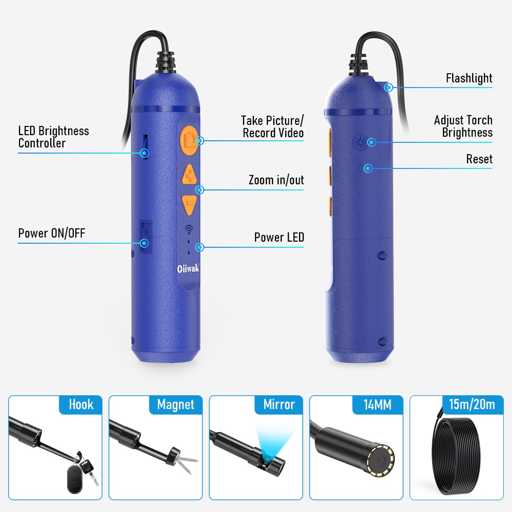 Oiiwak WiFi Endoscope Camera