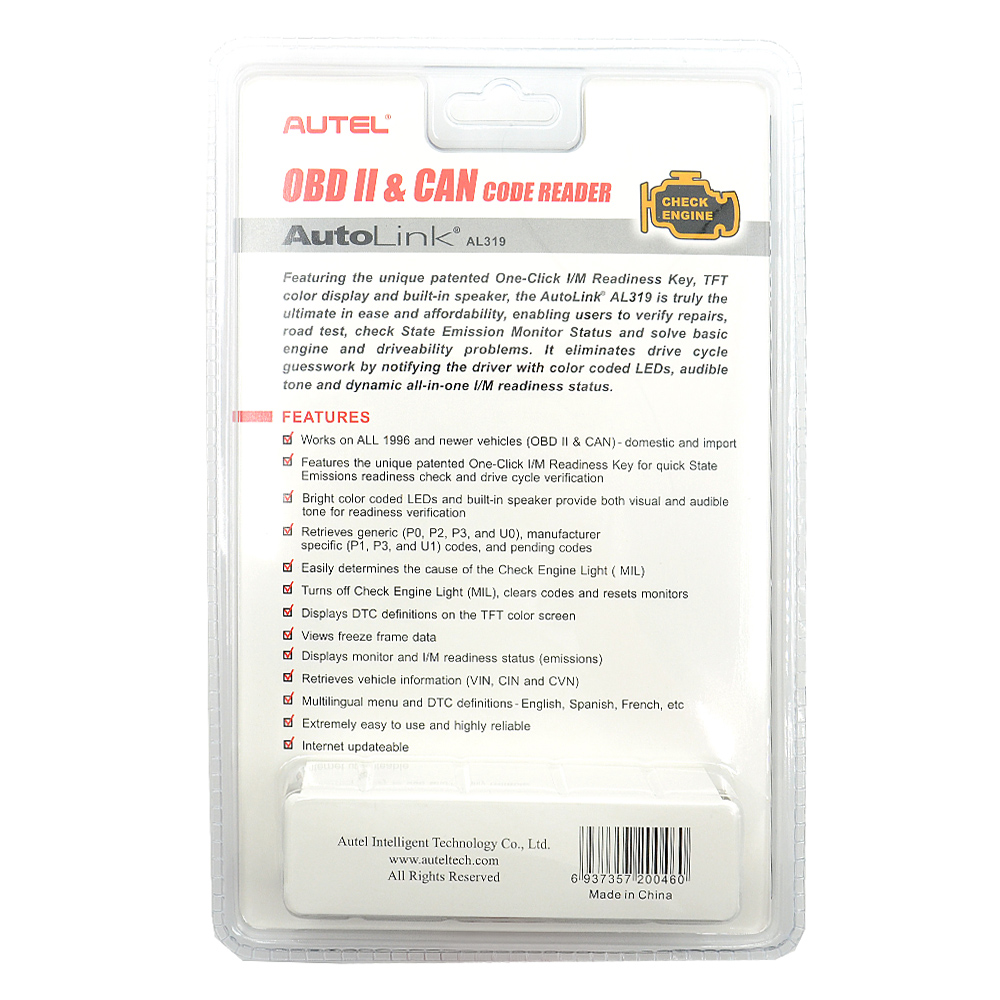 Original Autel AutoLink AL319 Next Generation OBD II/EOB