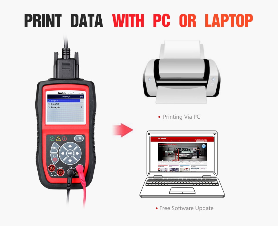 Original Autel AutoLink AL539 OBDII/CAN Scan Tool