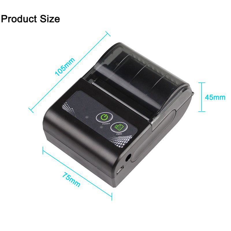 Impresora térmica Bluetooth portátil 