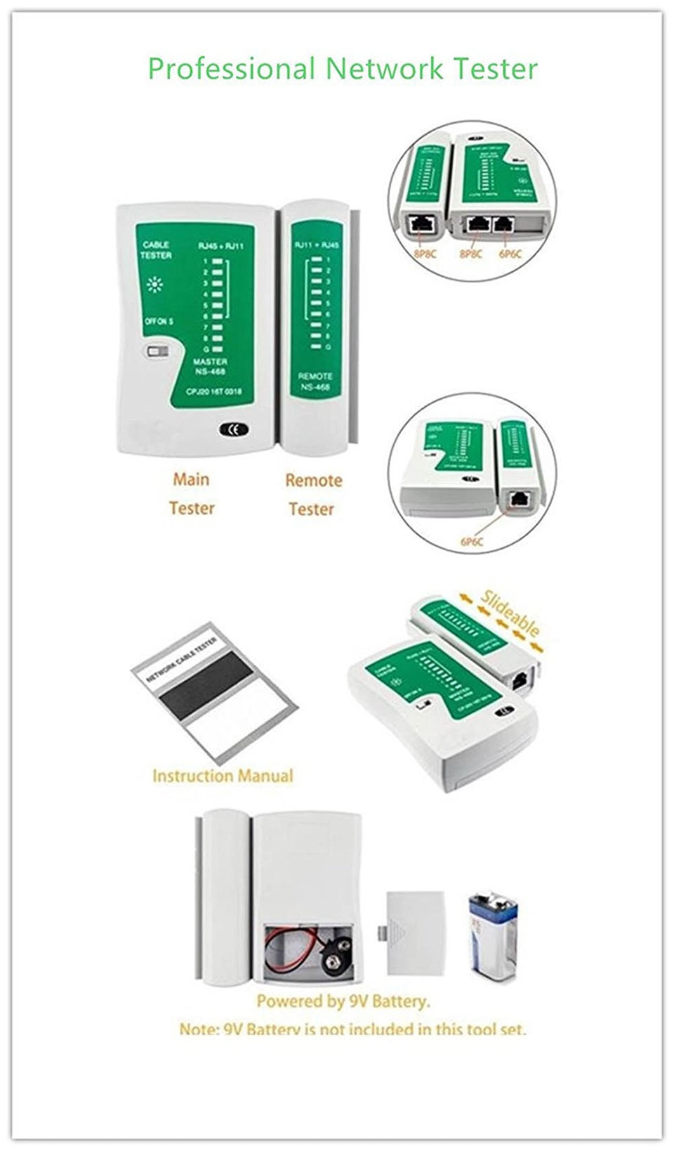 14 / set RJ45 rj11 rj12 cat5 cat5e red de área local portátil