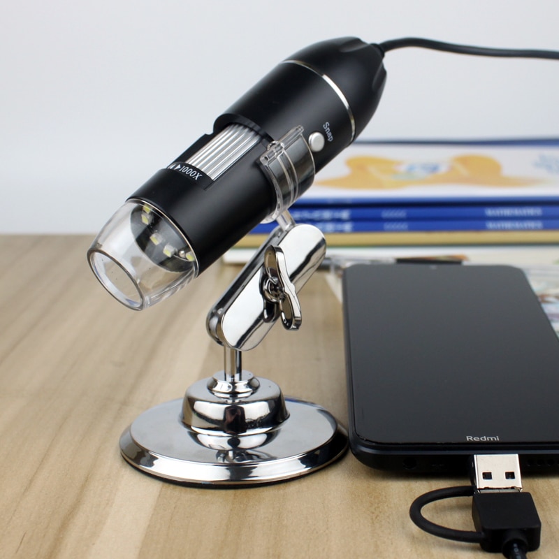 Microscopio digital USB profesional 1000x 1600x 8 LED 2