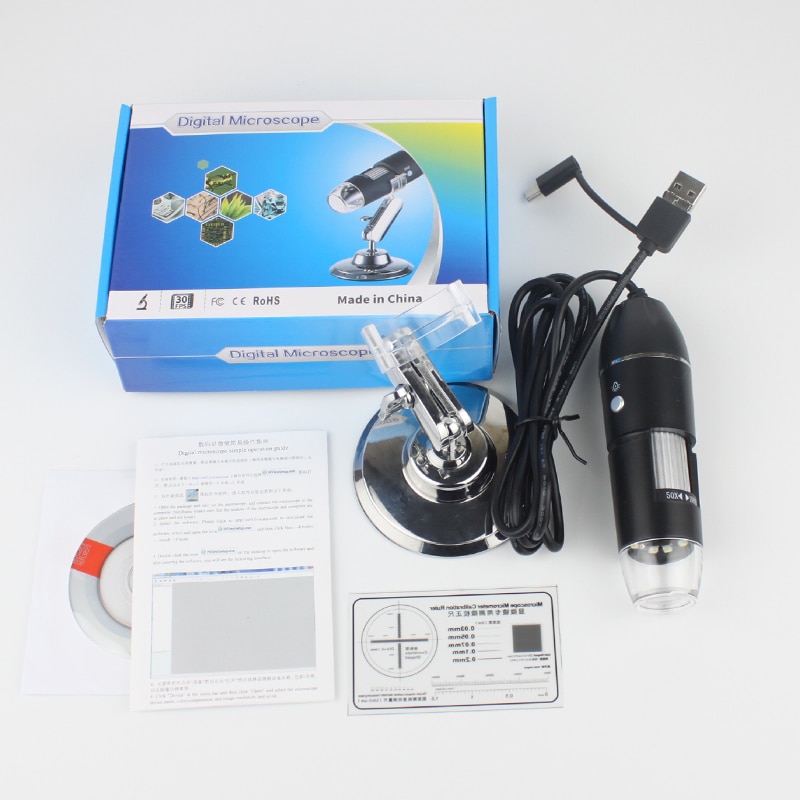 Professional USB Digital Microscope 1000X 1600X 8 LEDs 2