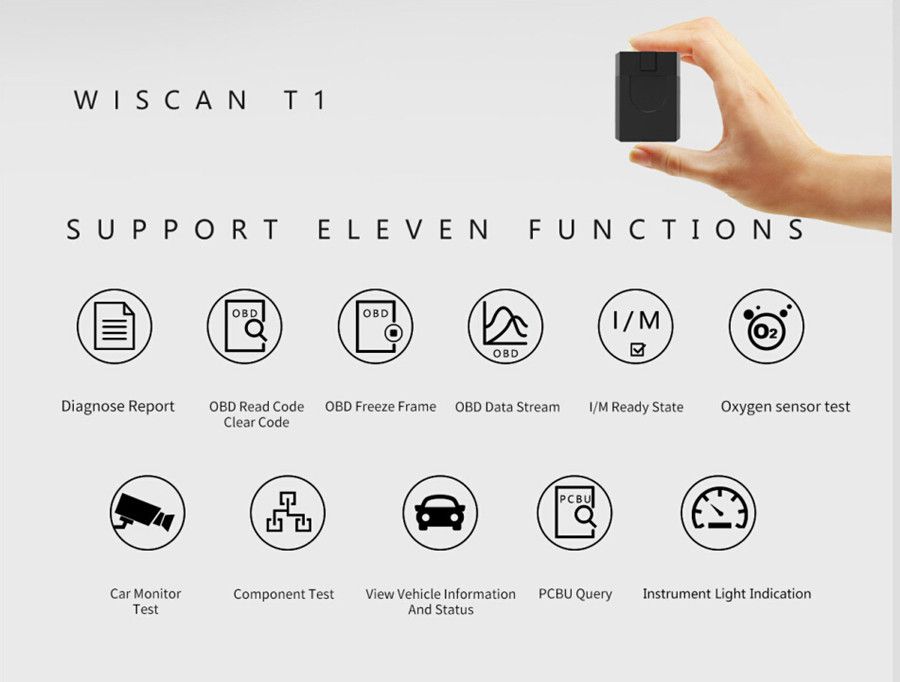 Tabuscun T1 Bluetooth OBDII detector de fallas