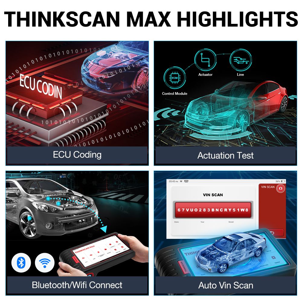 Escáneres thinkcar thinkscan Max obd2