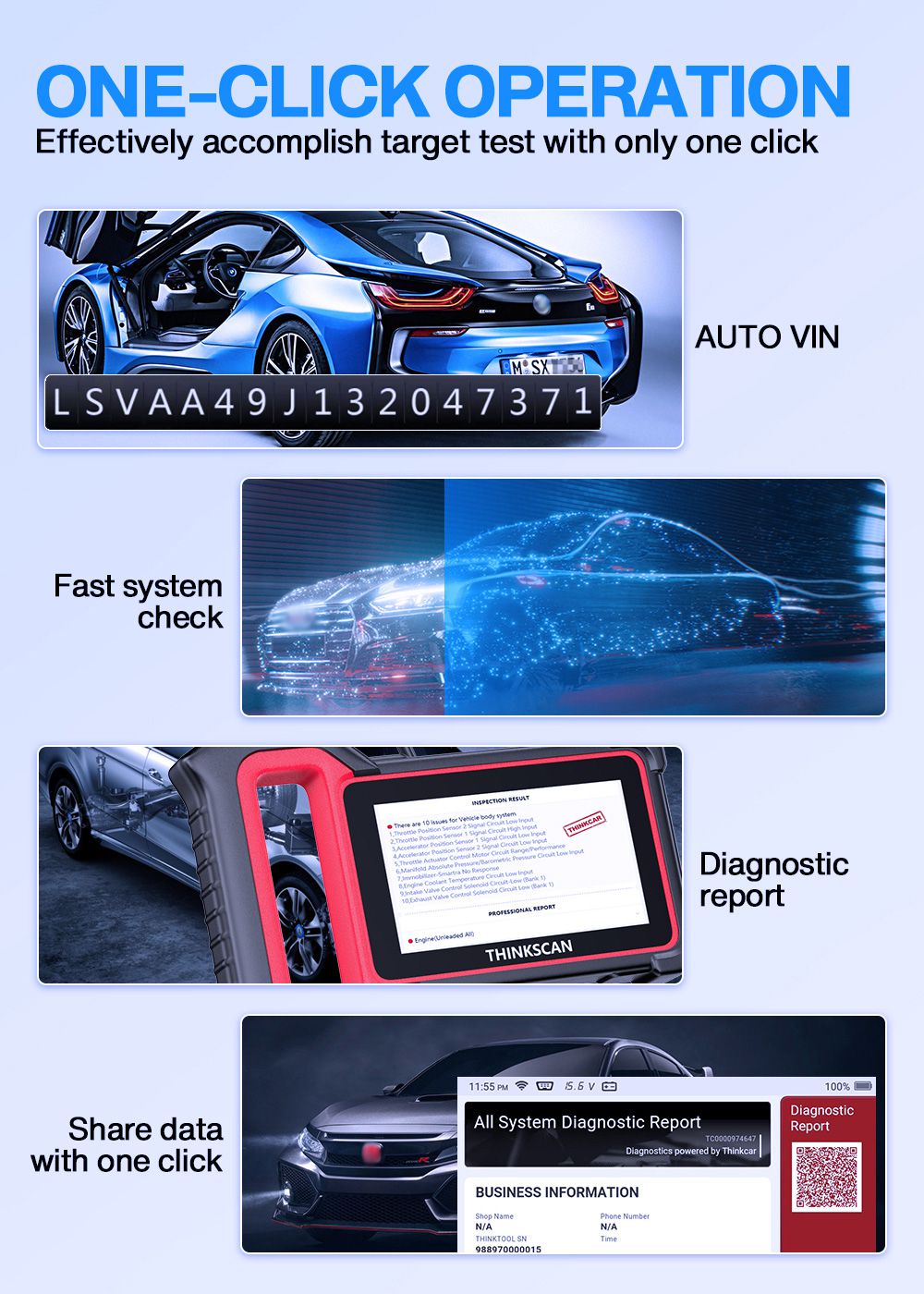 THINKCAR Thinkscan Plus S4 Professional OBD2 Scanner