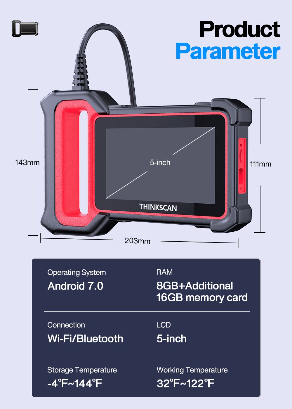 THINKCAR Thinkscan Plus S4 Professional OBD2 Scanner