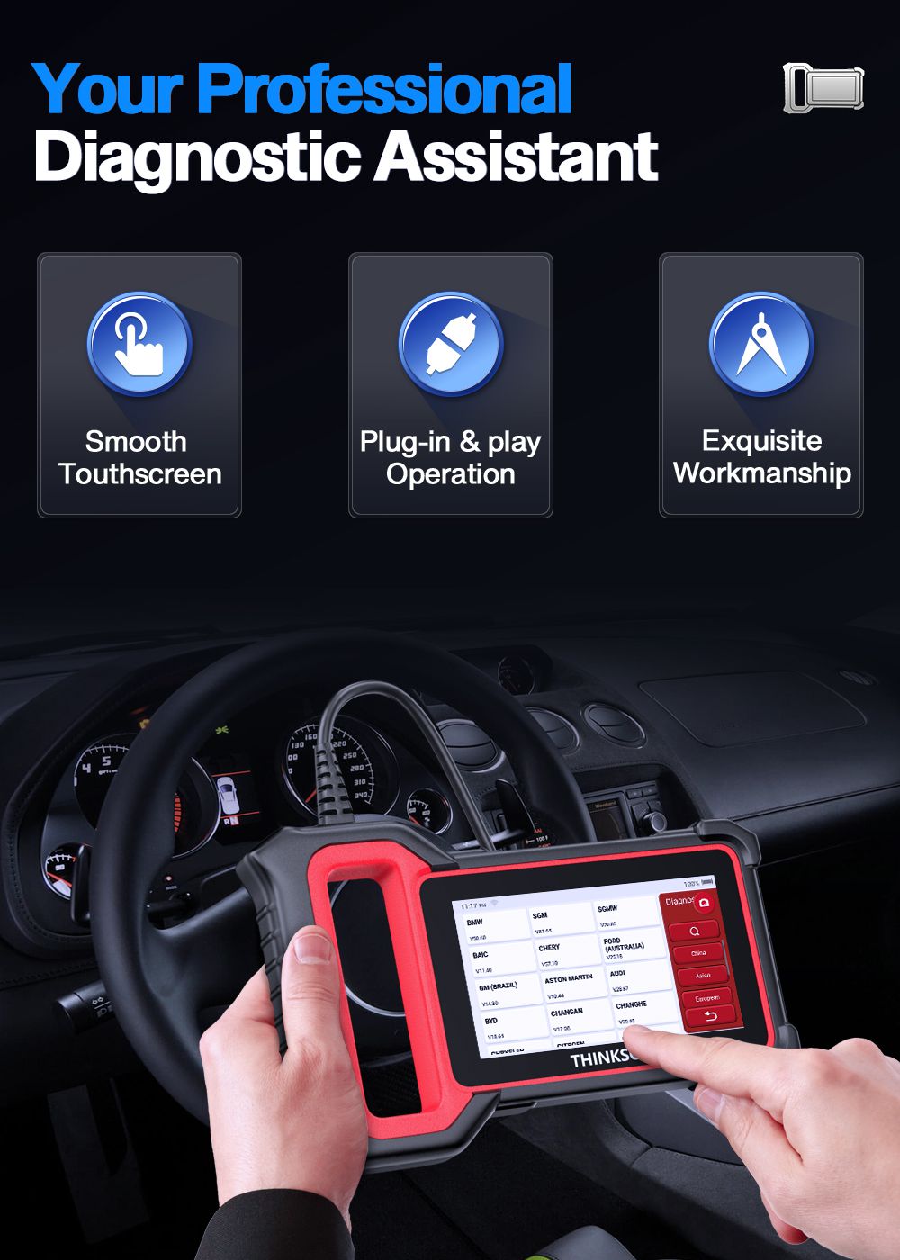 THINKCAR Thinkscan Plus S4 Professional OBD2 Scanner