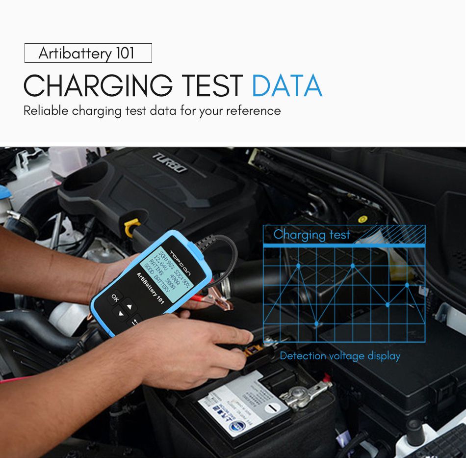 Topcon ab101 probador de baterías automotrices