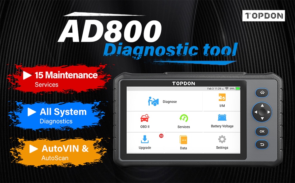 Topcon artidiag800 herramienta de diagnóstico automotriz de todo el sistema