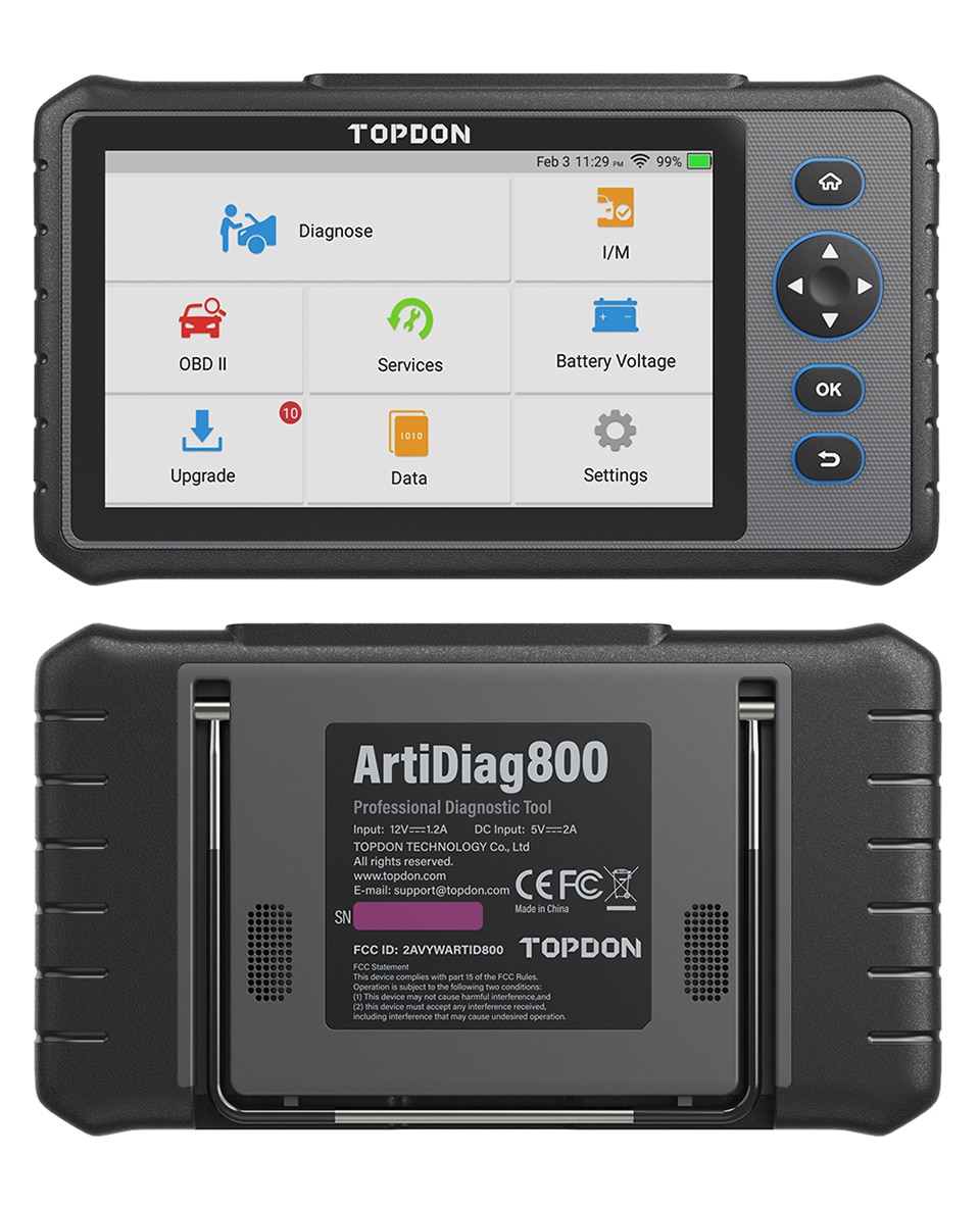 Topcon artidiag800 herramienta de diagnóstico automotriz de todo el sistema