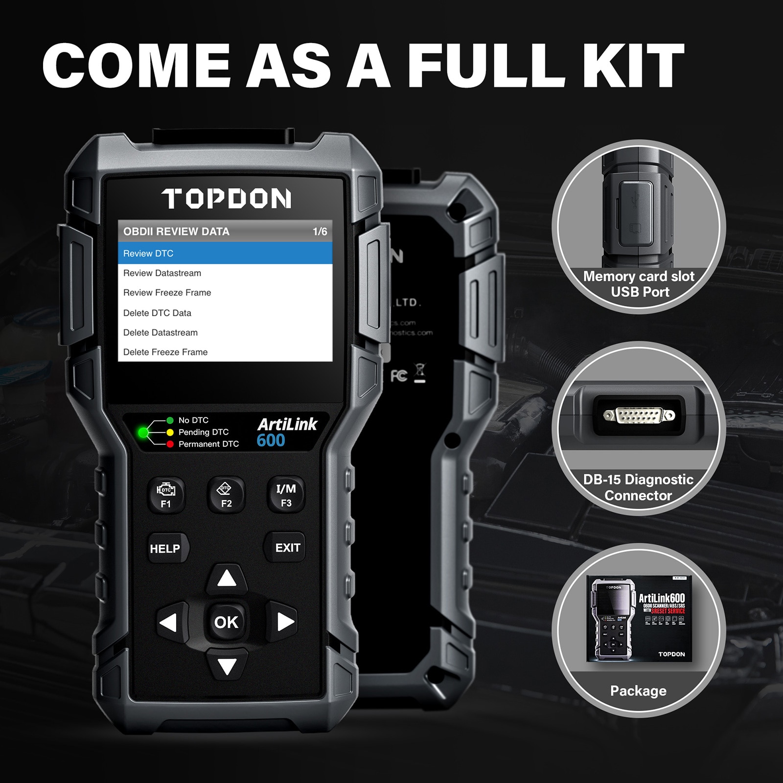 Topcon artilink600 obd2 herramienta de diagnóstico automotriz