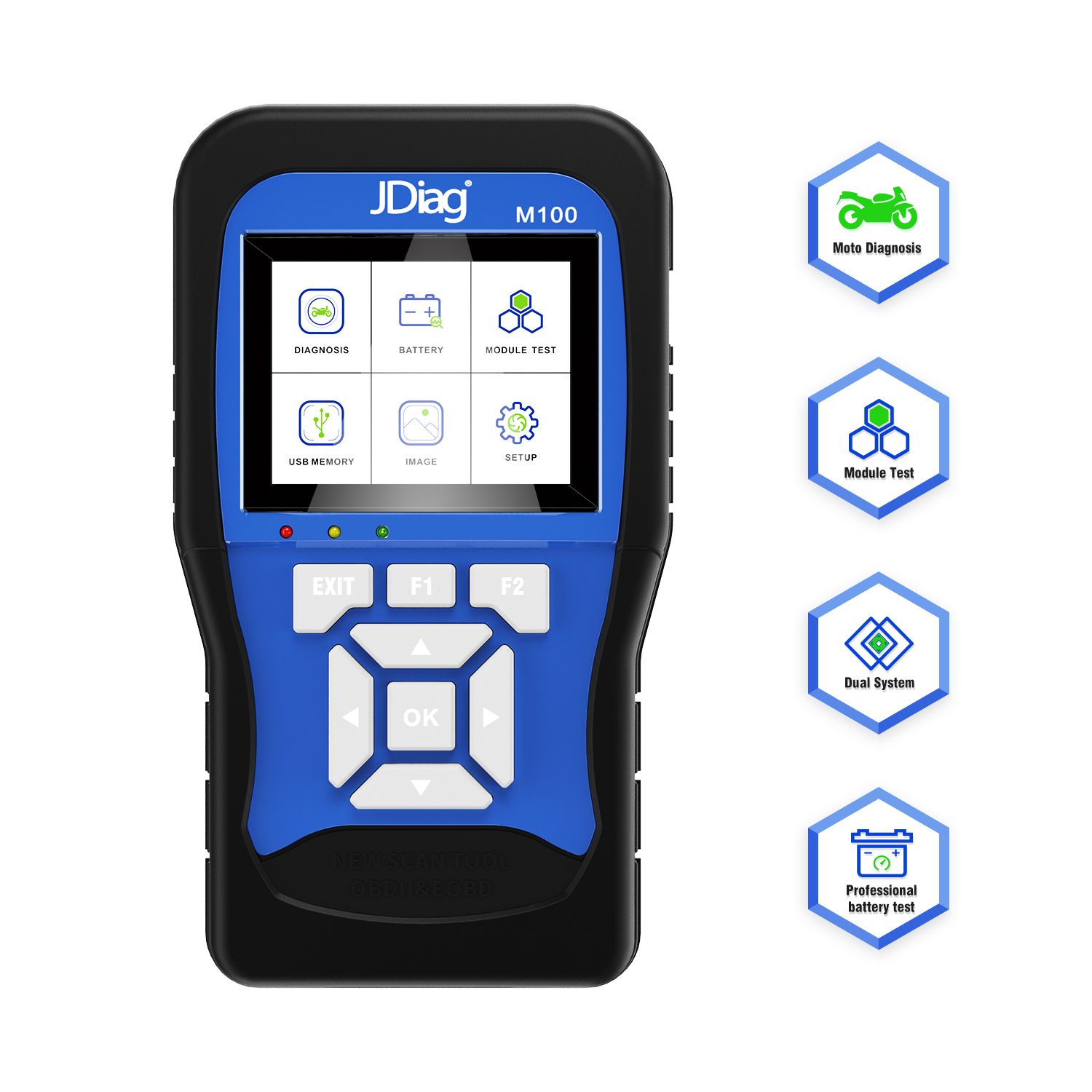 JDiag M100 Universal Motorcycle Scan Tool