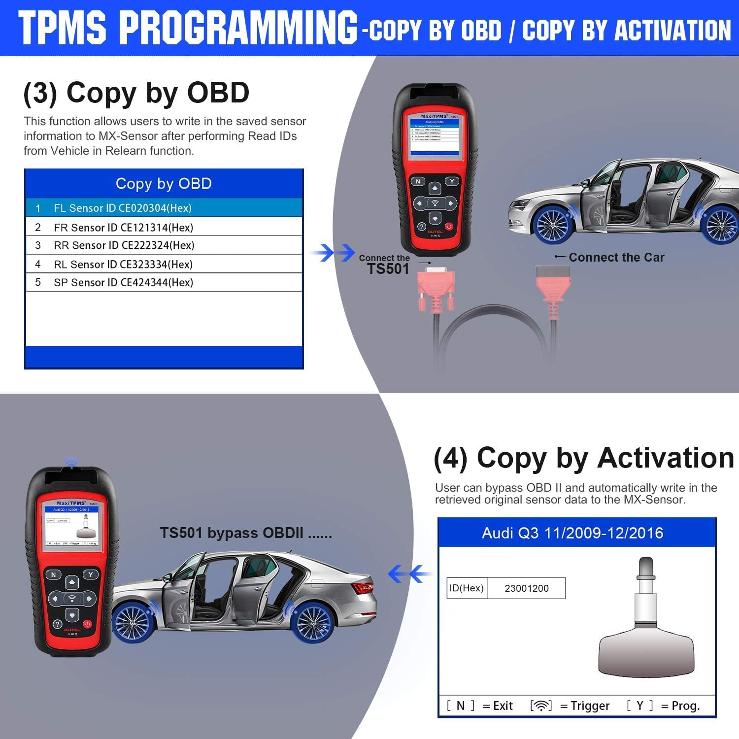 Herramientas de diagnóstico y mantenimiento de autoel maxitpms ts501 tpms