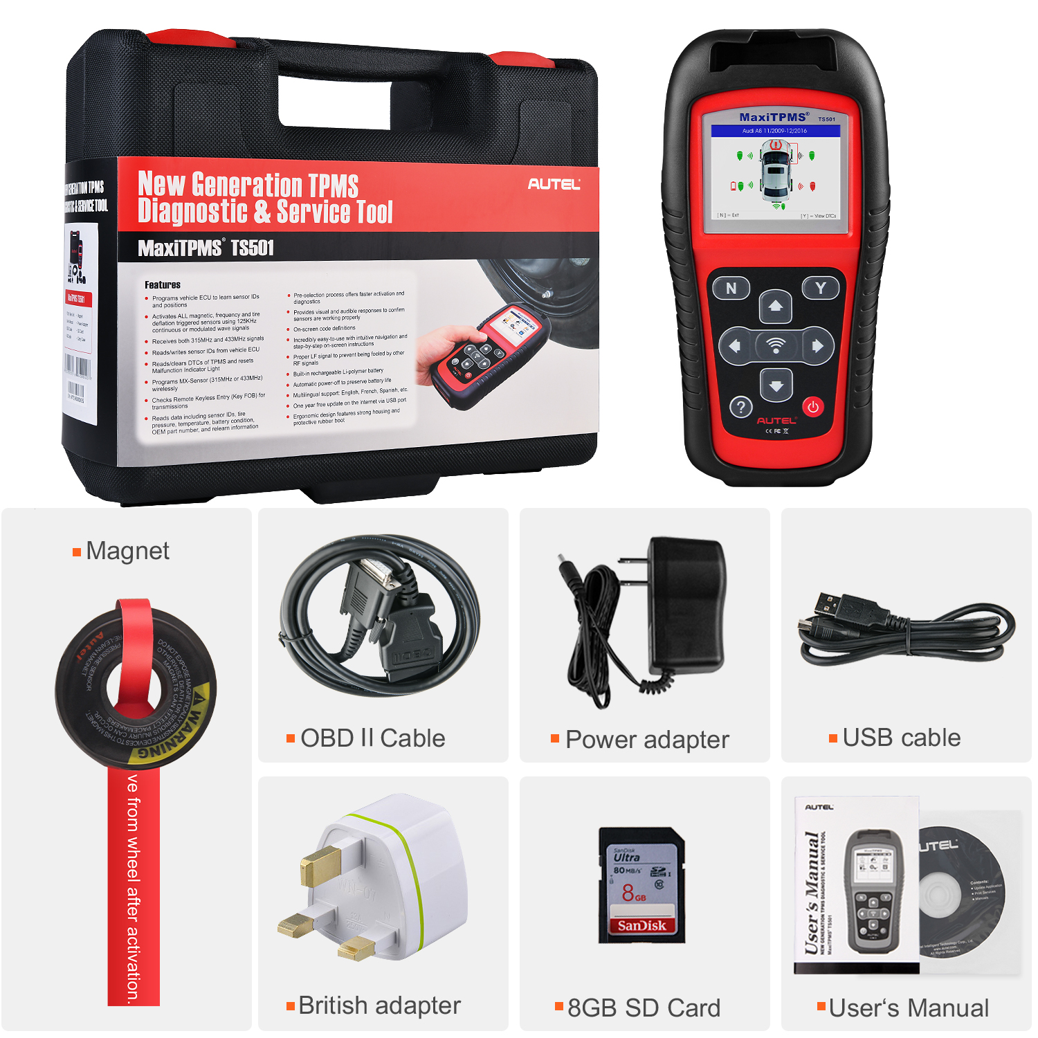 Autel MaxiTPMS TS501 TPMS Diagnostic And Service Tool